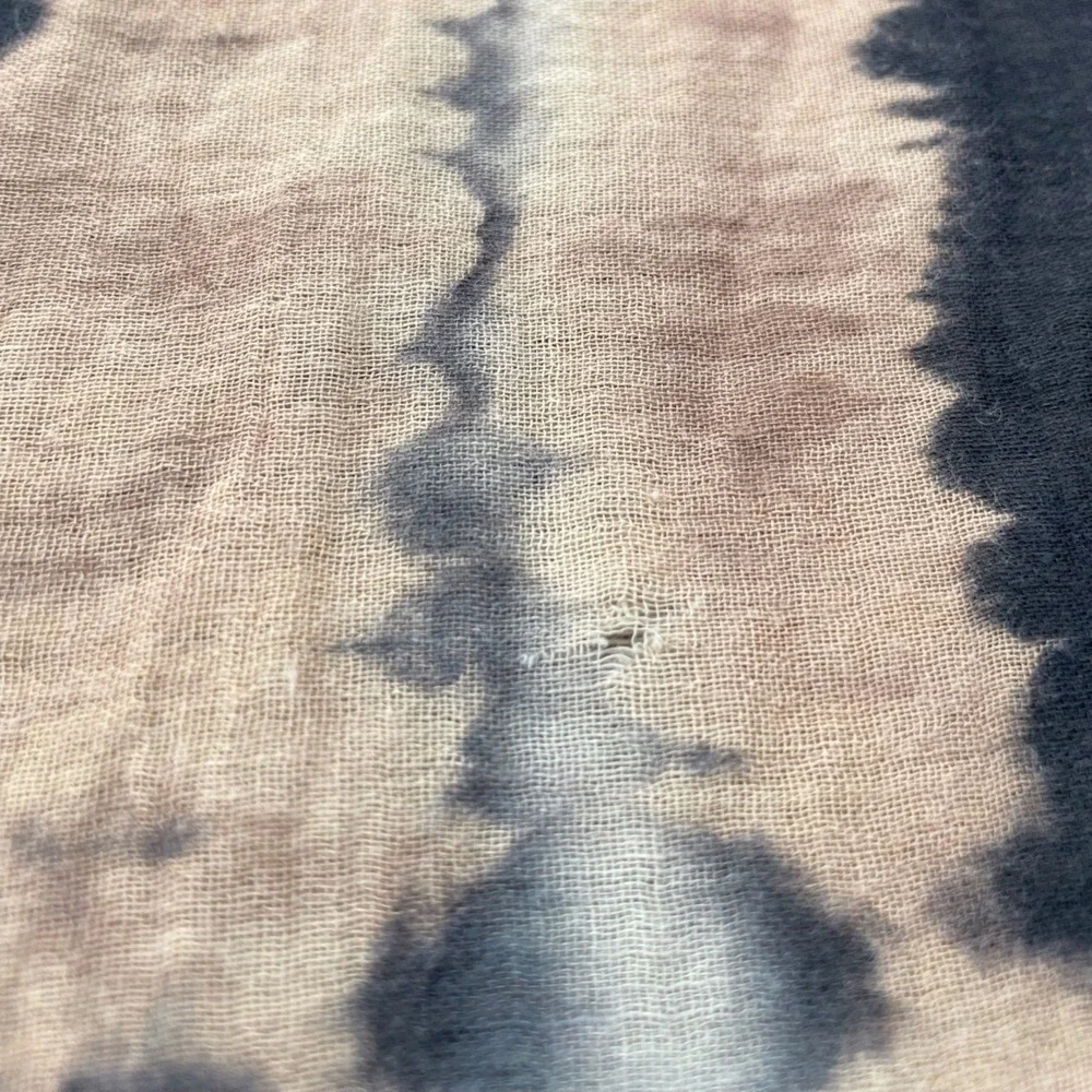 Forever 21 Vintage Y2K Whimsigoth Fairy Neutral Tie-Dye Tassel Fringe Scarf